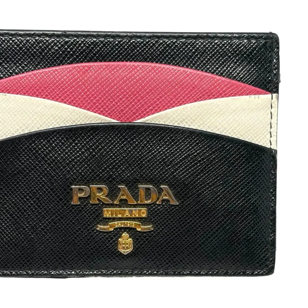 Prada Multicolor Saffiano Cardholder Wallet